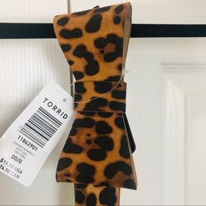 Torrid Leopard Bow Belt NWT